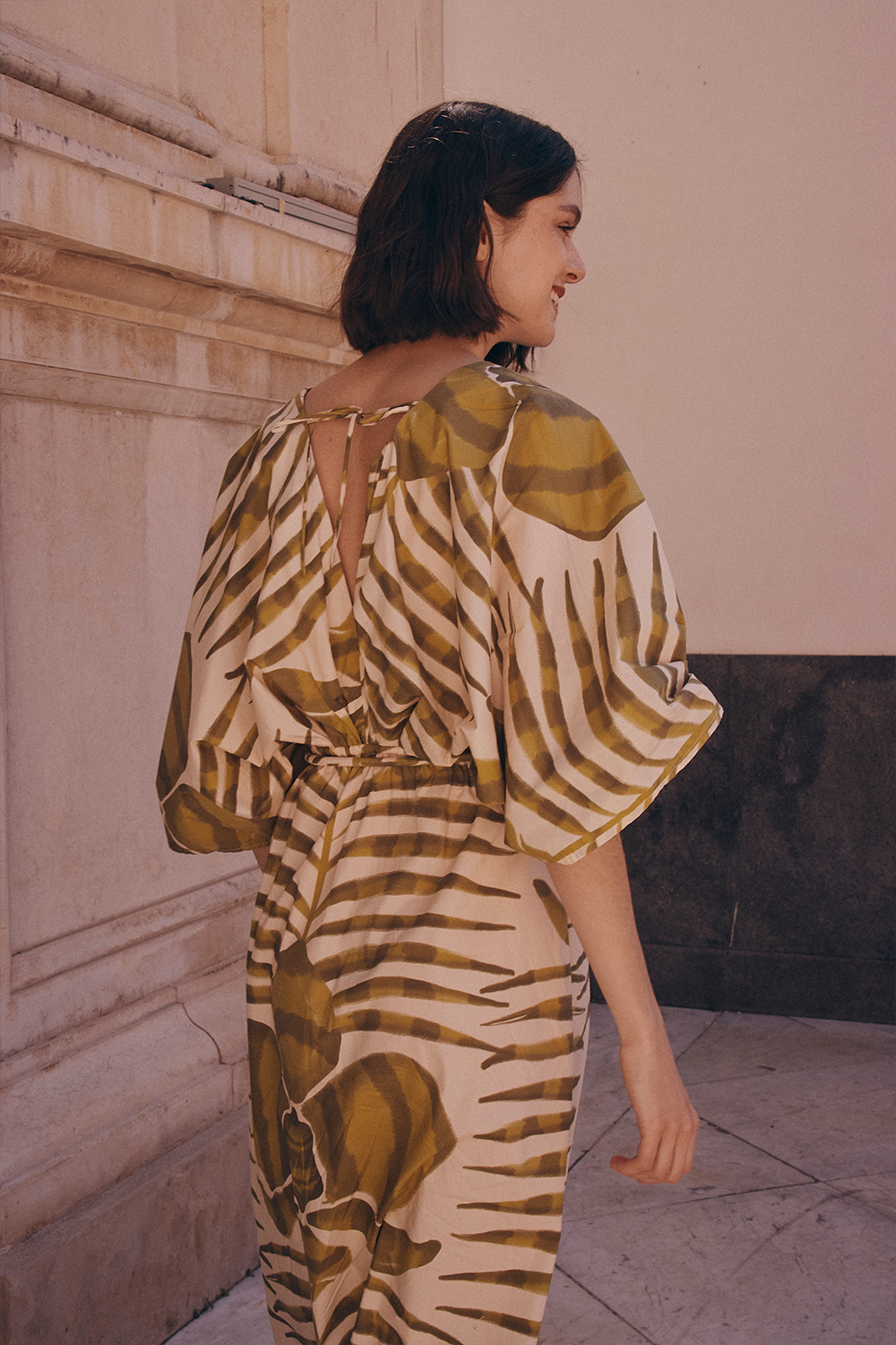 Vestido Rafaela Pistacho Estampado