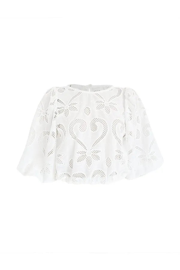Blusa Gaia Natural Hoja Rota