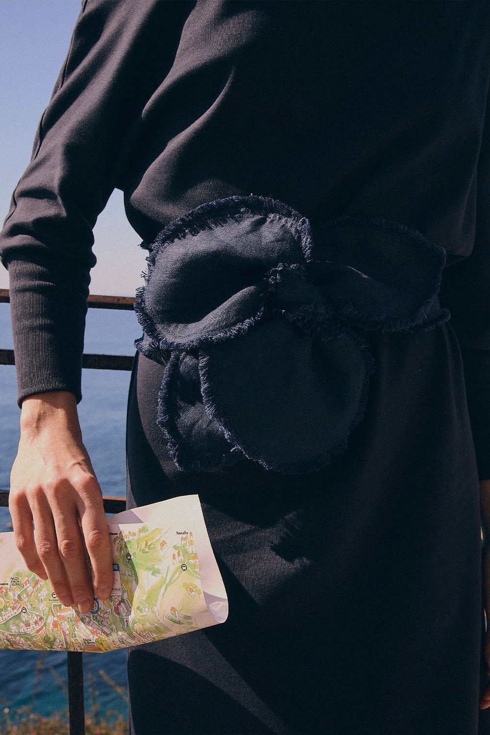 Vestido luna di positano azul navy
