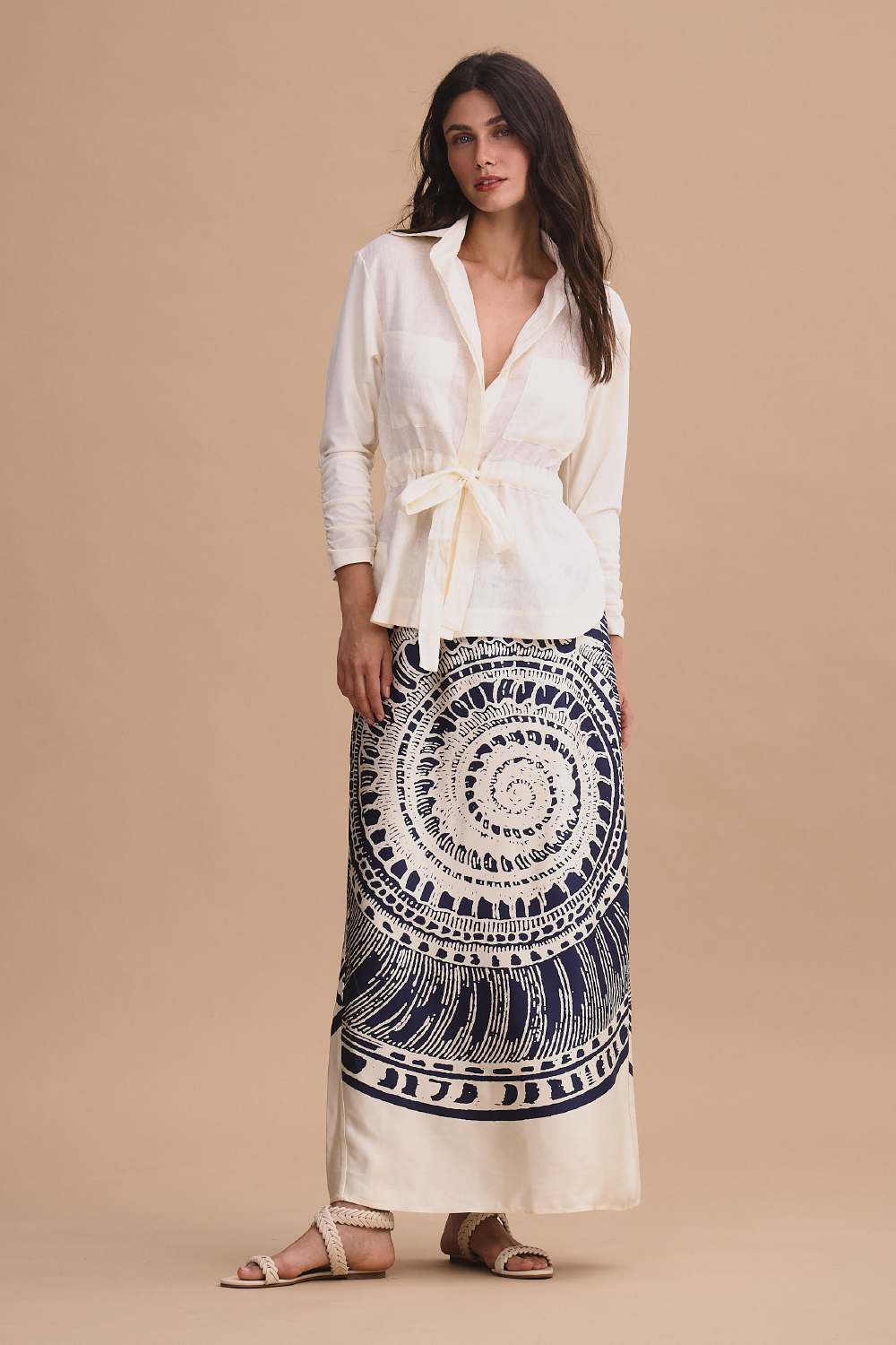 Falda Arabela Ivory Navy
