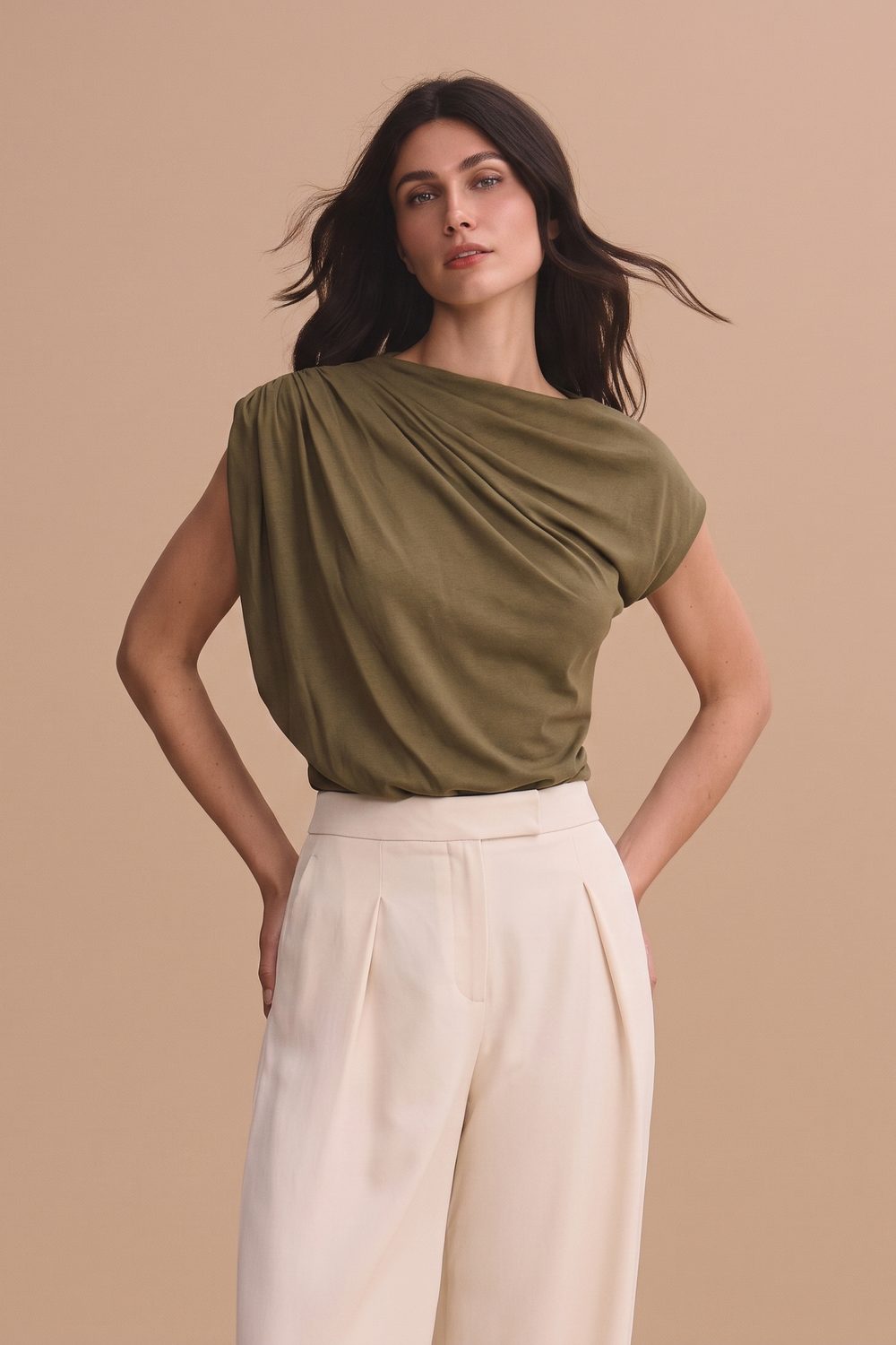 Blusa Aura de Jade Verde Oliva
