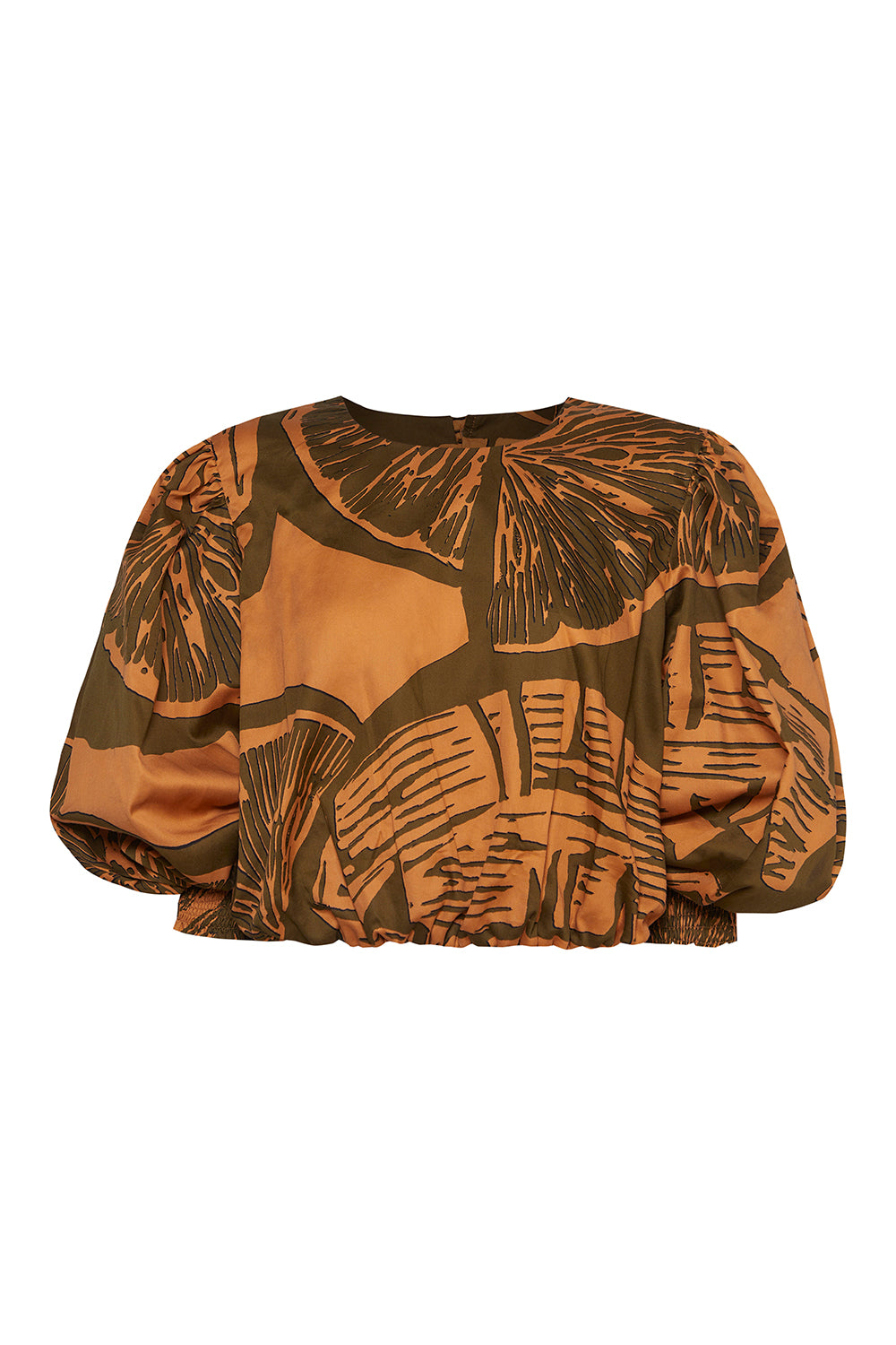 Blusa Amatista Verde Militar Estampada