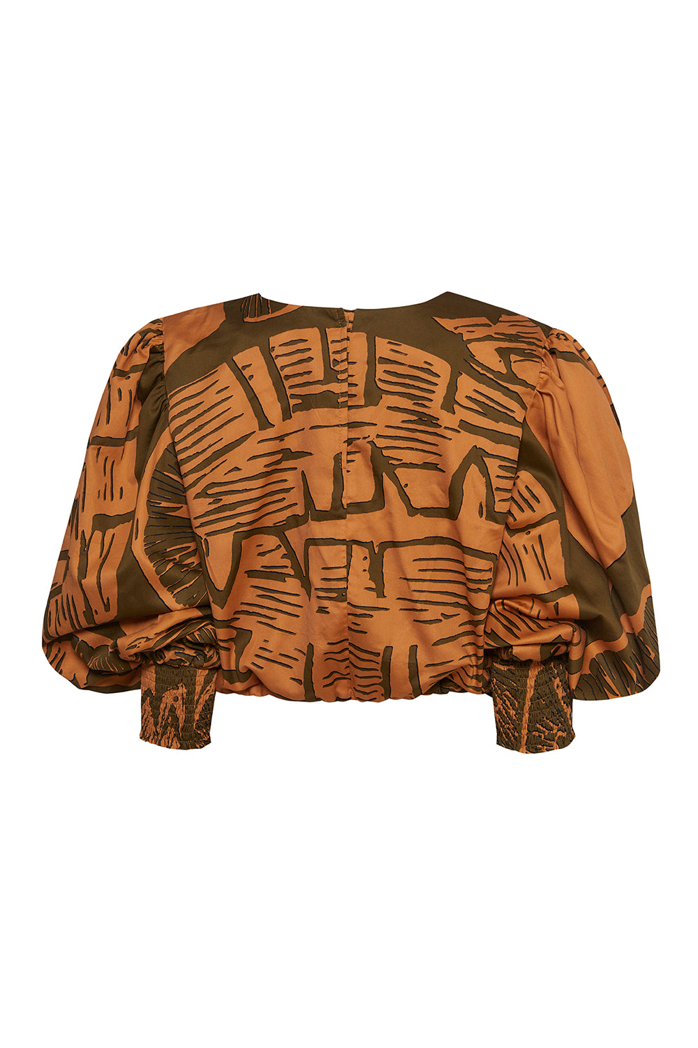 Blusa Amatista Verde Militar Estampada