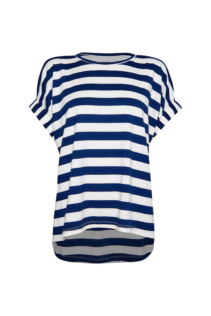 Camiseta Kumba Rayas Navy Natural