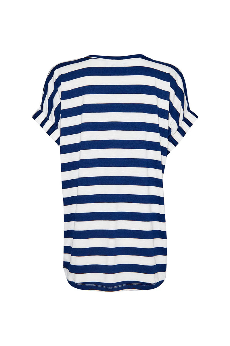 Camiseta Kumba Rayas Navy Natural