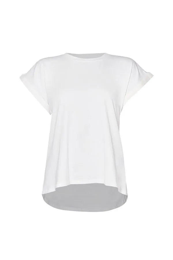 Camiseta Petalos de Papel Blanco, camiseta mujer
