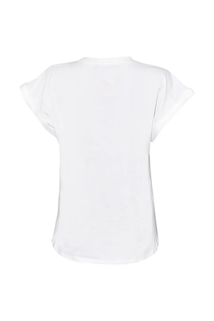 Camiseta Petalos de Papel Blanco, camiseta mujer