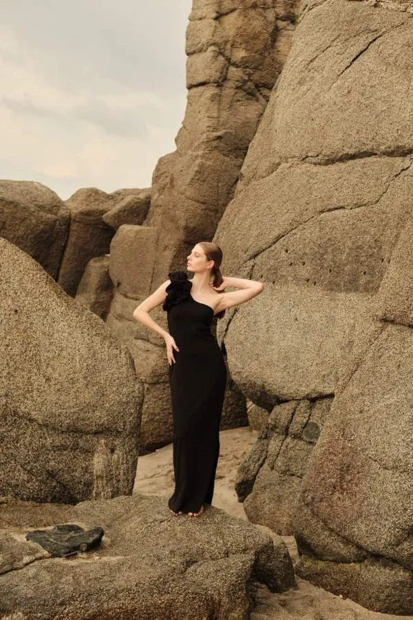 Vestido Eco de Romance Negro