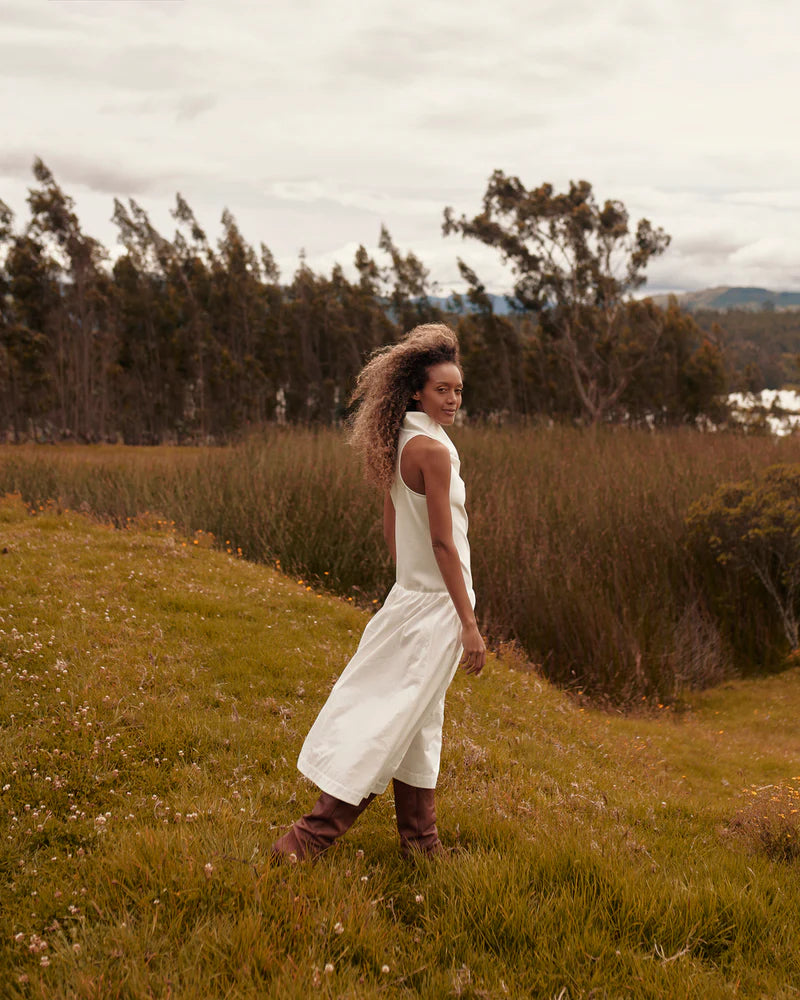 Vestido Ola Blanca Natural