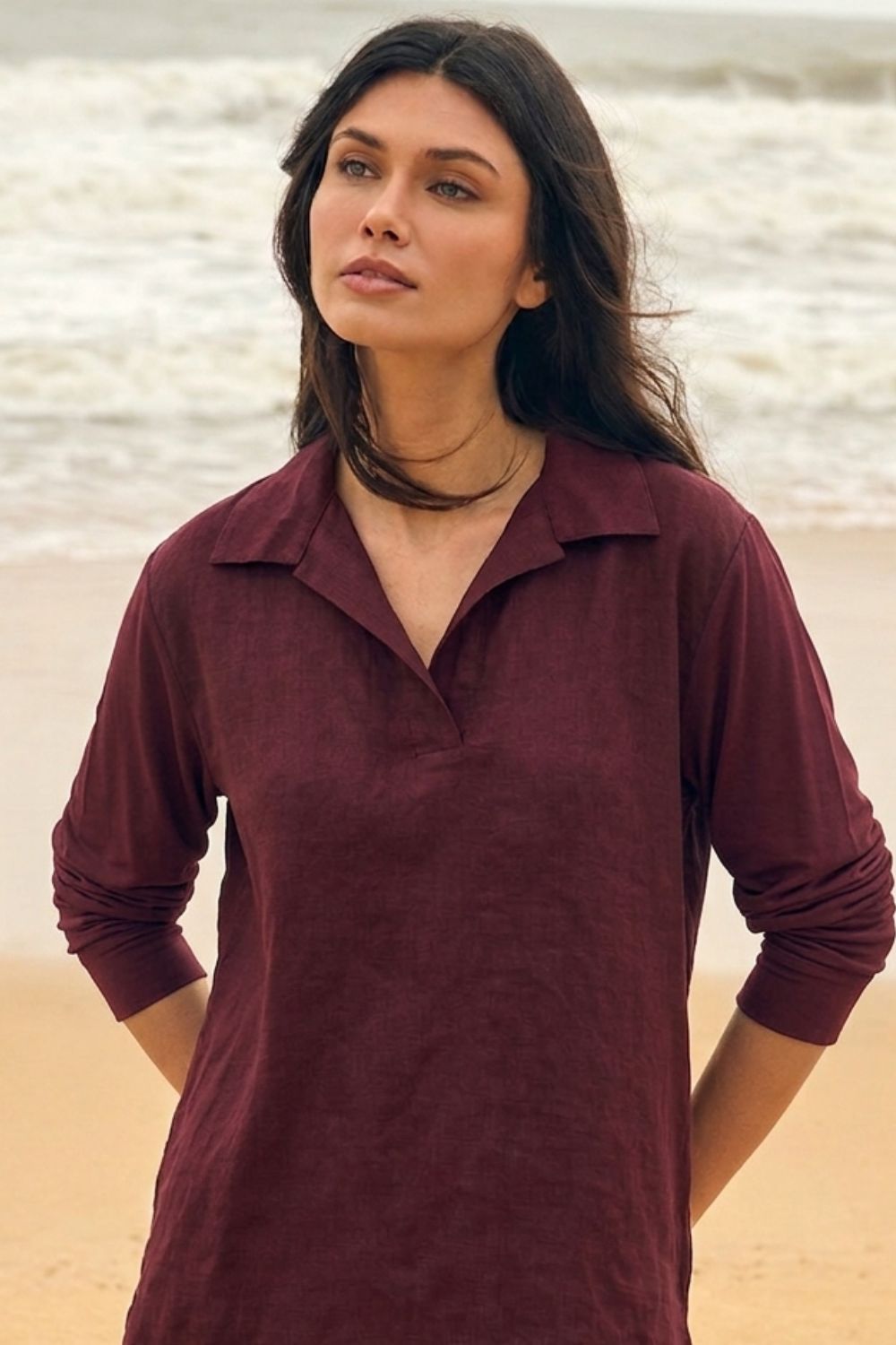 Blusa New Provenza Burdeos
