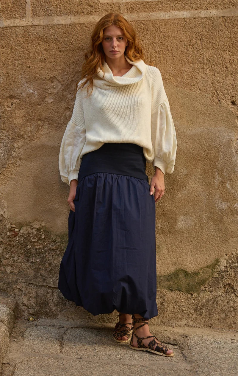 Falda Cilia Azul Navy