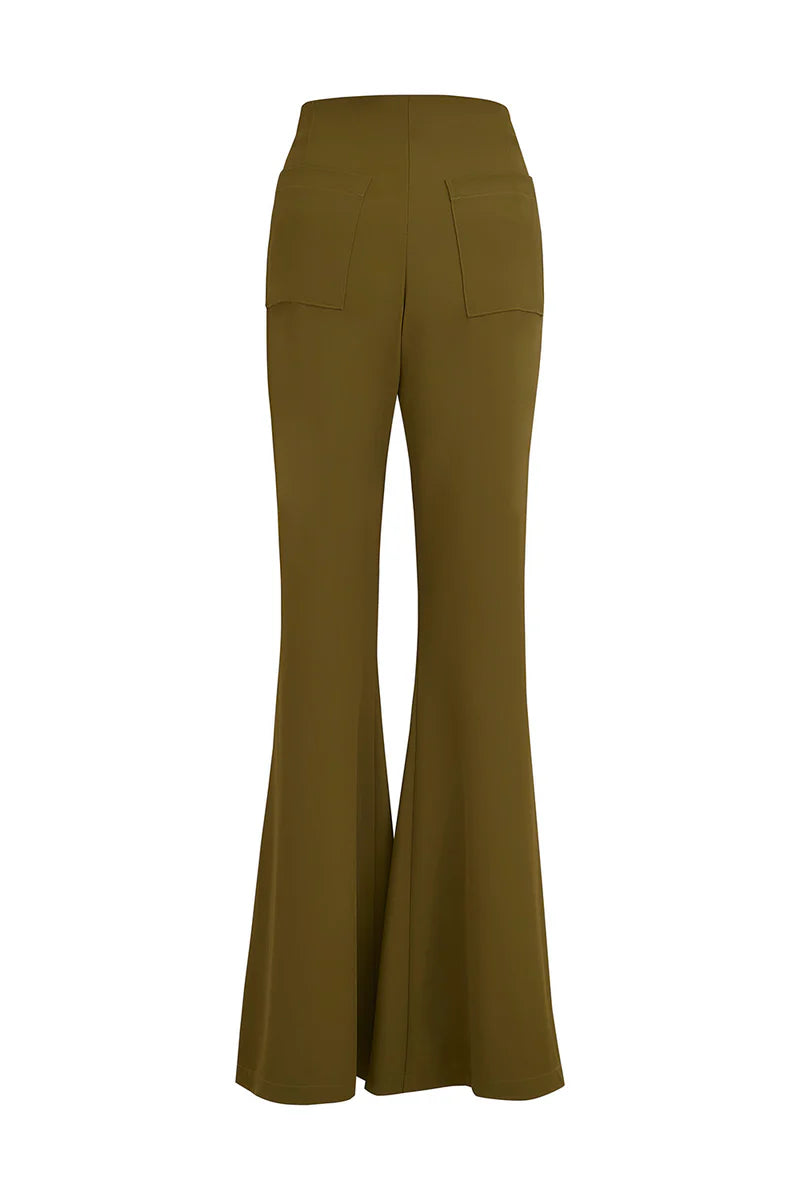 Pantalón Carlota verde oliva Crepe