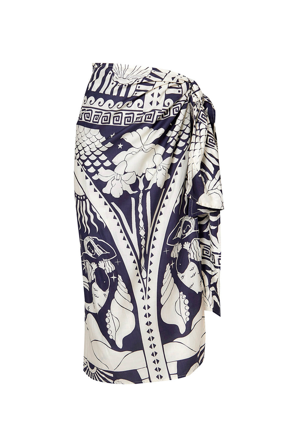 Falda Samoa Estampada Azul Navy