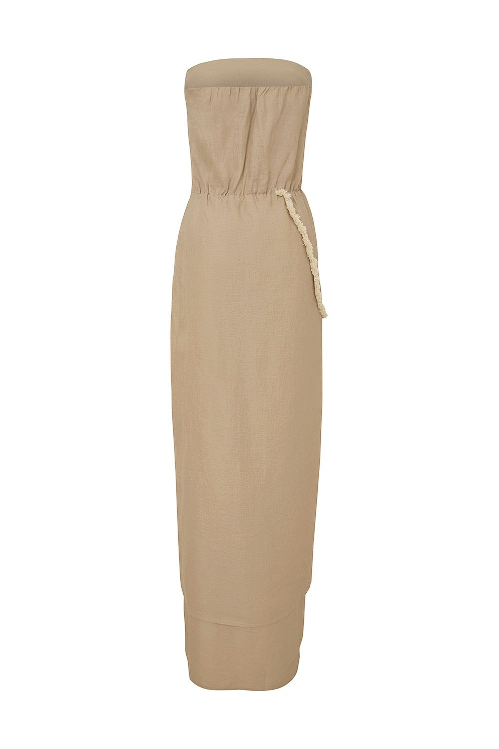 Vestido Hechizo de luna bordada taupe