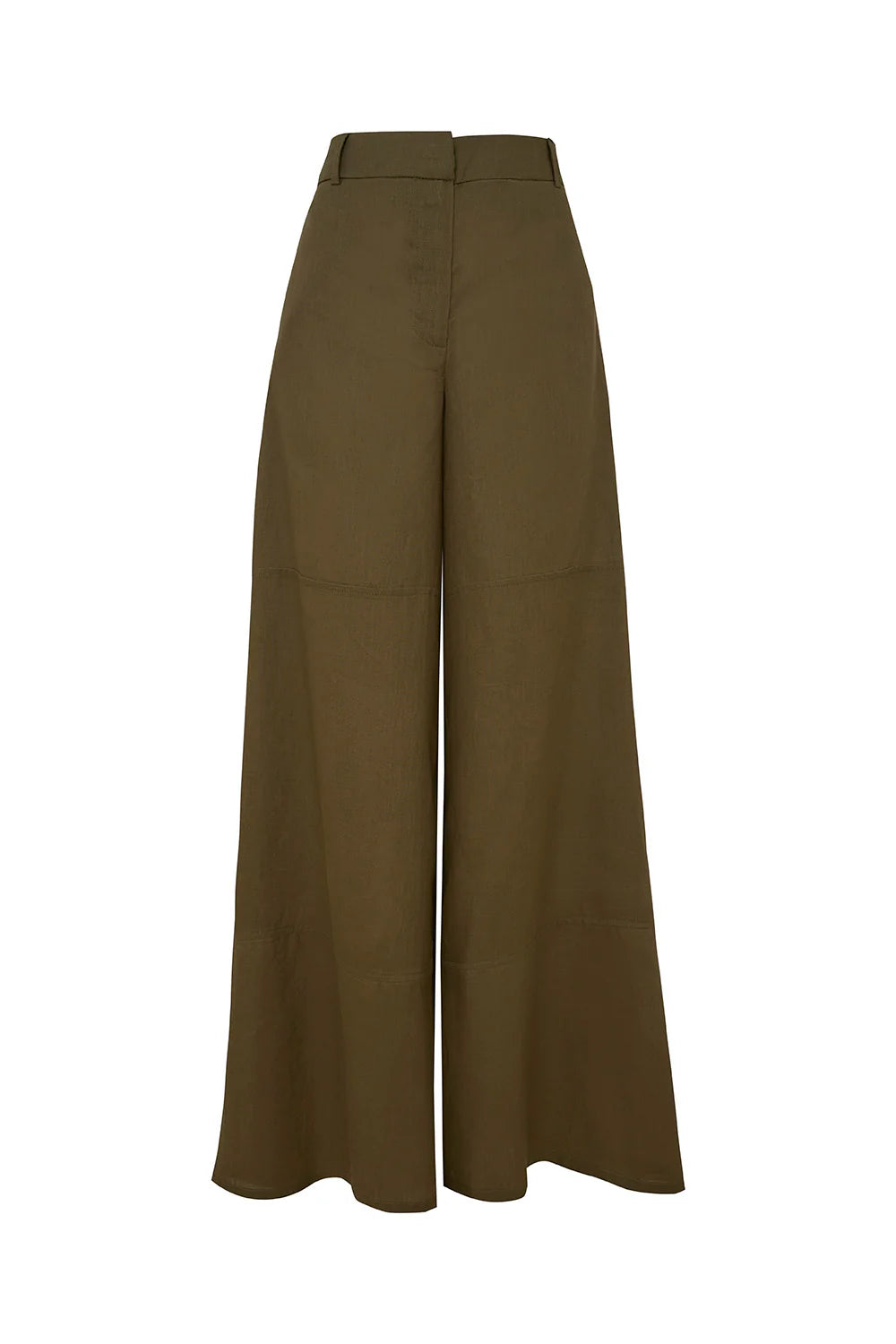 Pantalon Laia lino verde oliva