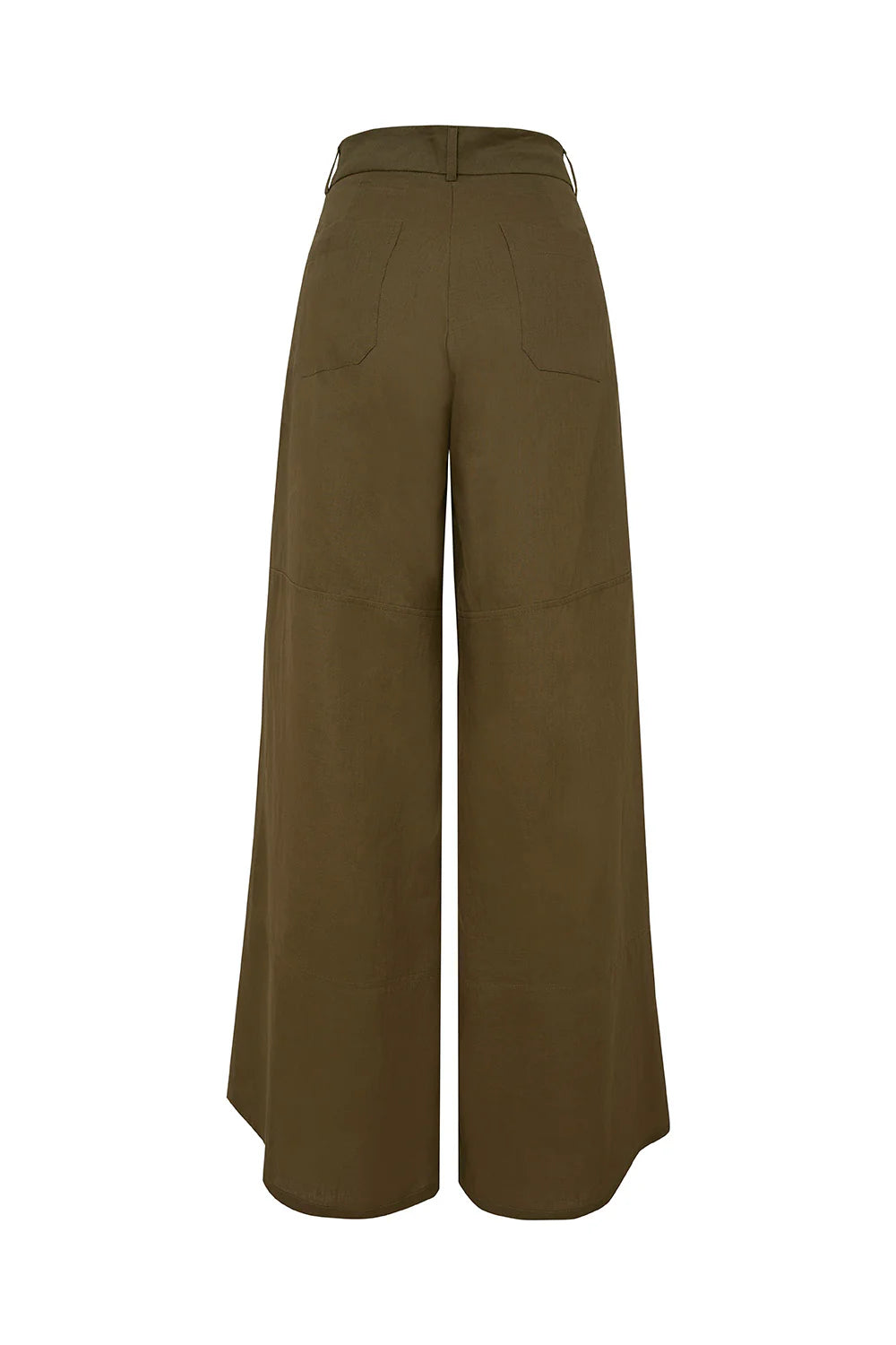 Pantalon Laia lino verde oliva
