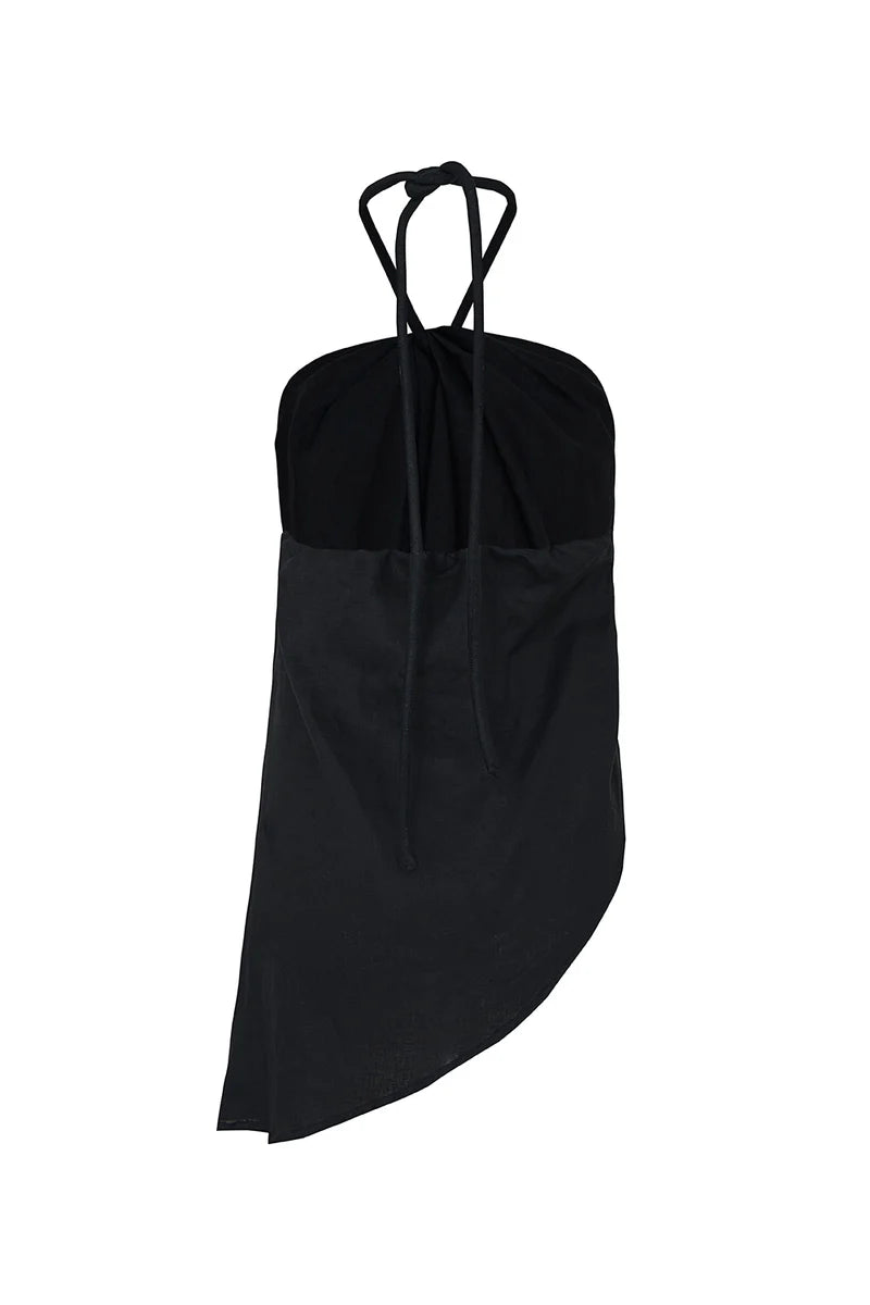 Blusa onda dorata negro