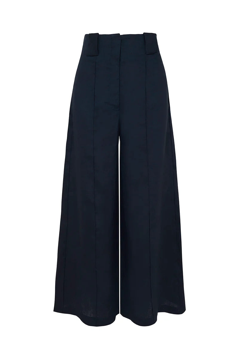 Pantalon paulette azul navy lino