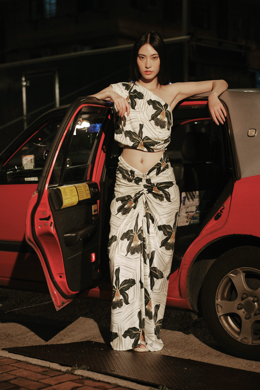 Falda aitana ivory verde