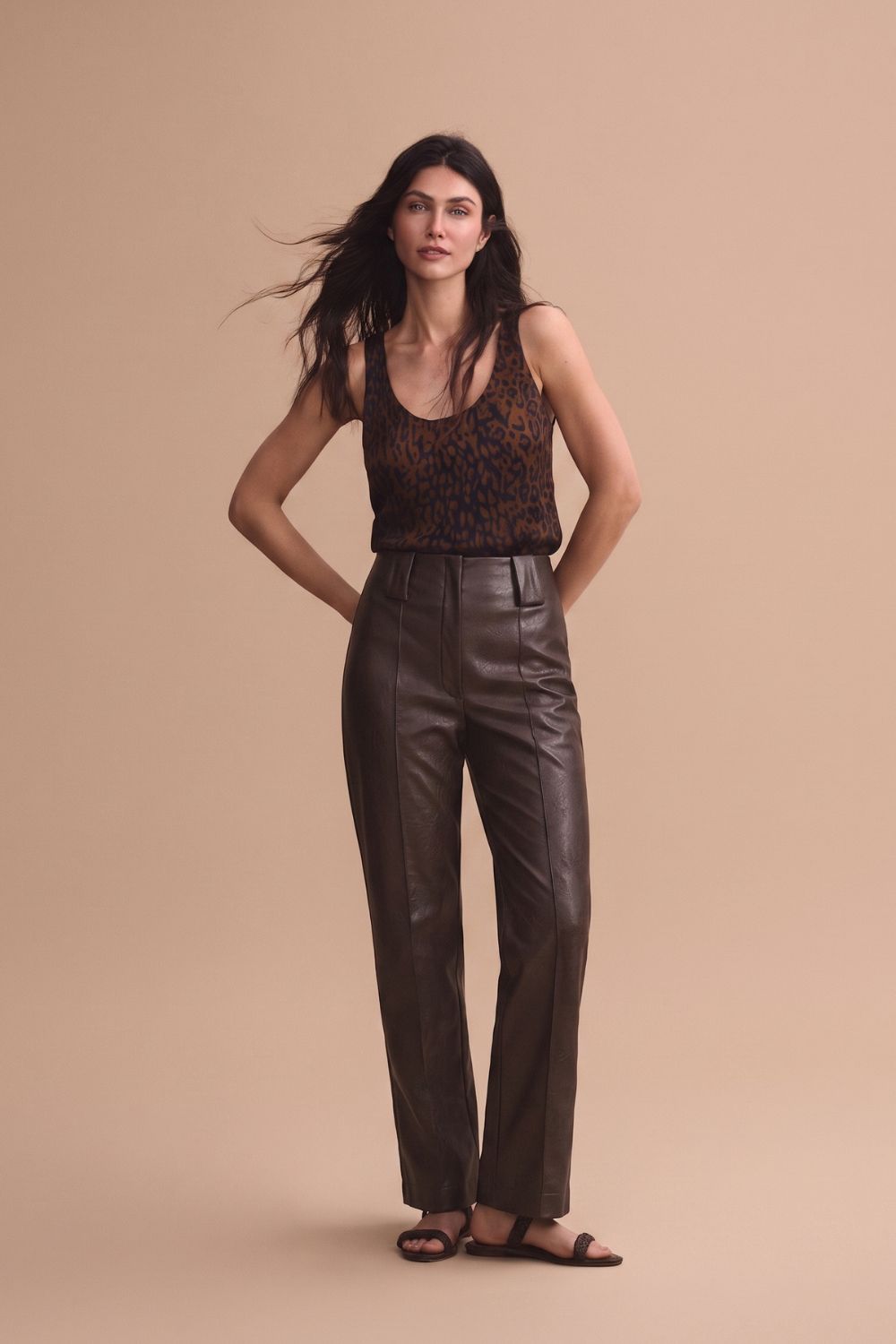 Pantalón New Paulette Skinny Brown