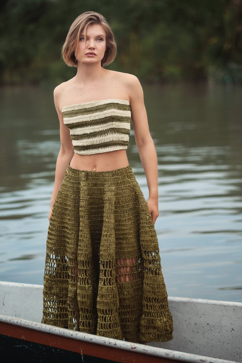 Falda Macondo Verde Oliva