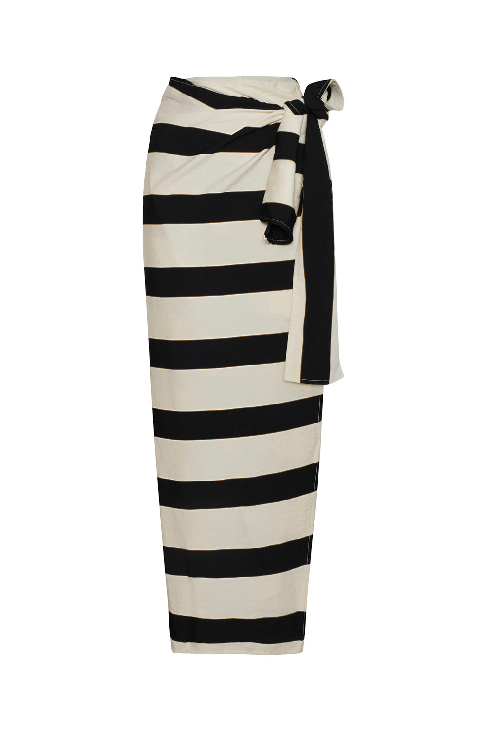 Falda Samoa Rayas Ivory Negro