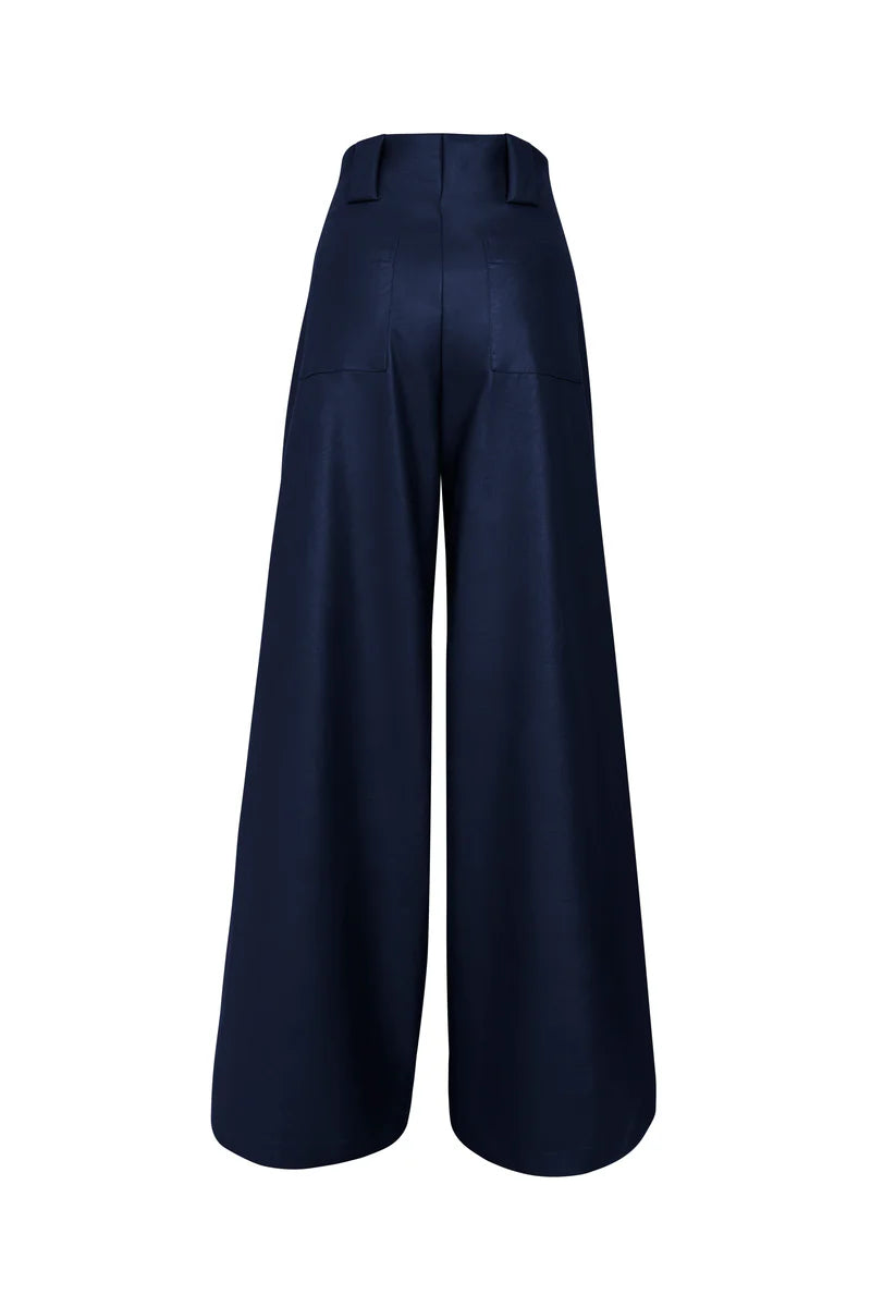 Pantalón New Paulette Azul Navy Cuerina