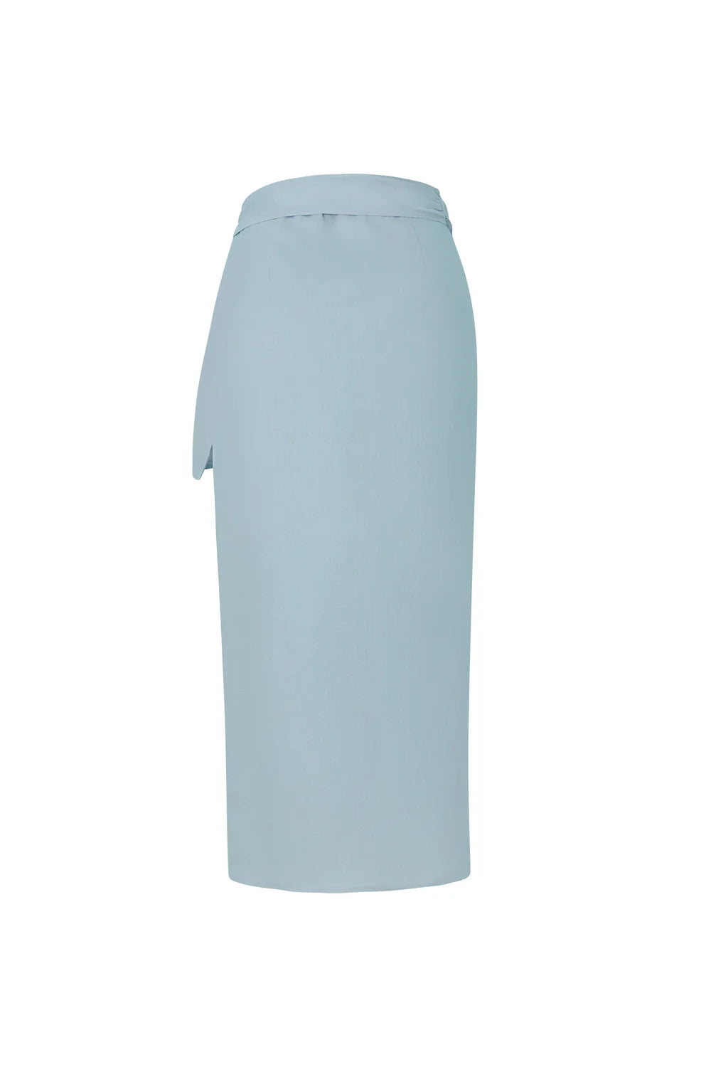 Falda Samoa Baby blue lino bordado orquidea