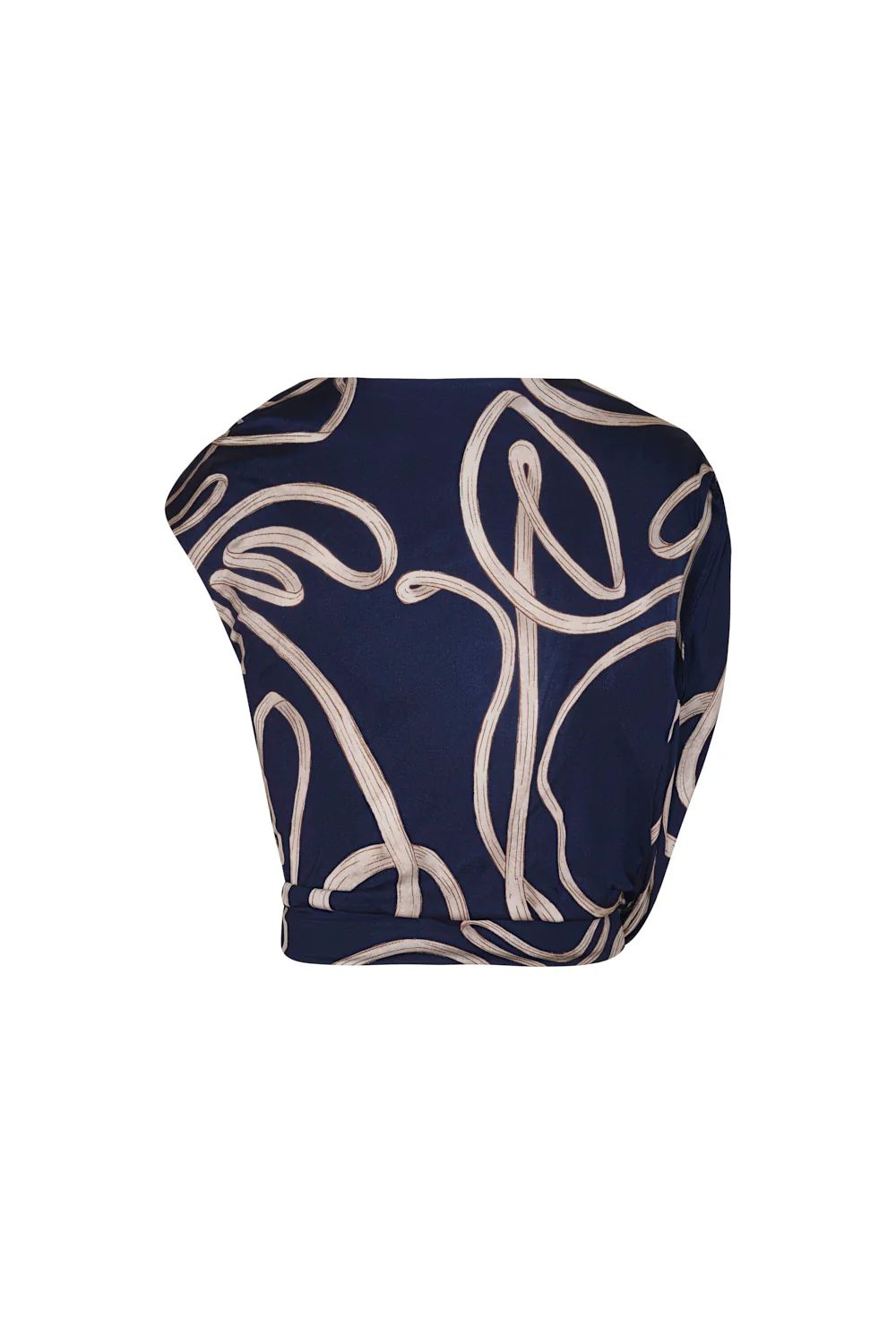 Blusa Aura de Jade Azul Navy Lazos