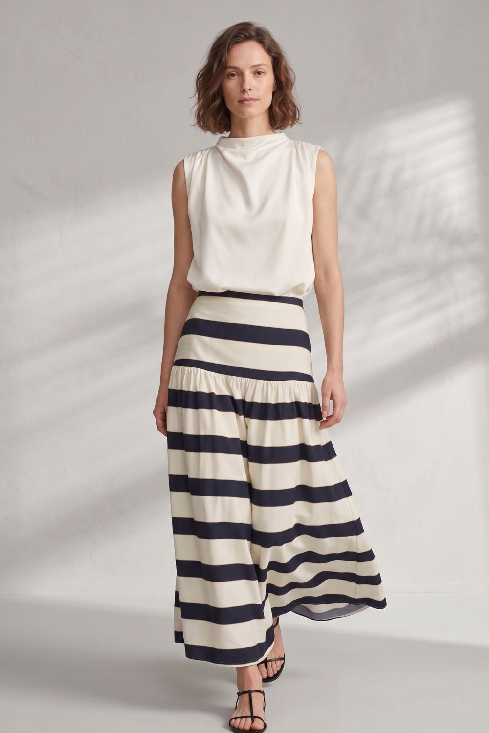 Falda Andalucia Ivory Navy