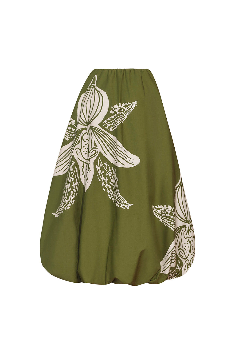 Falda Flor Suprema Verde estampada