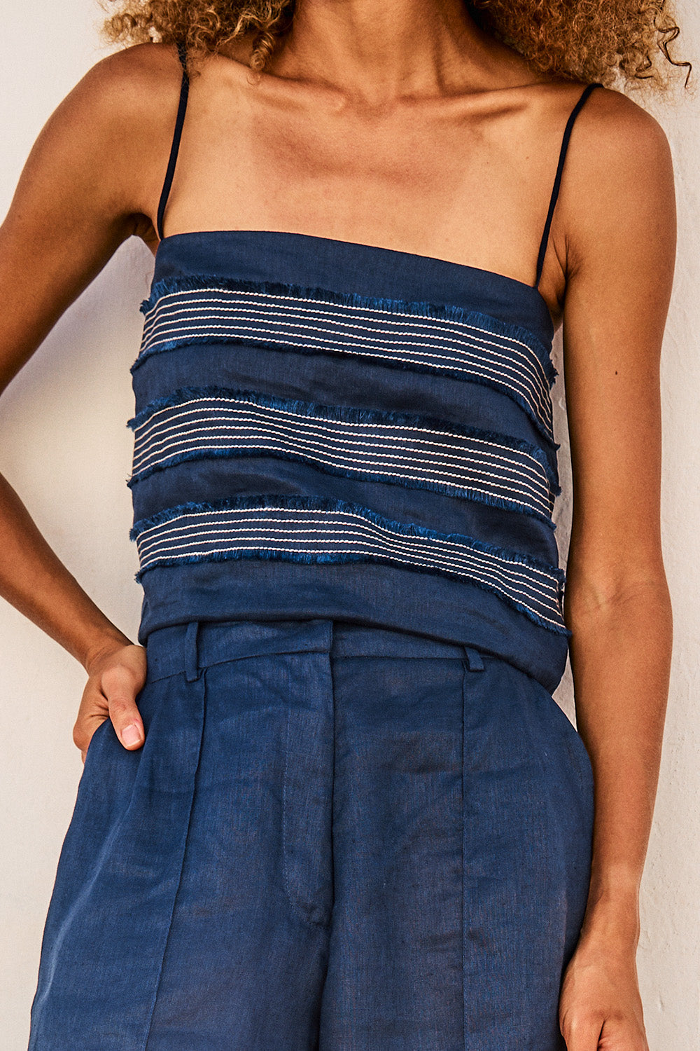 Crop Top Eter Azul Navy