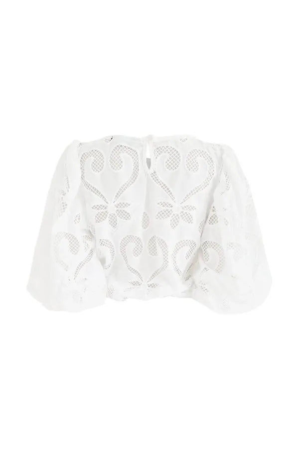 Blusa Gaia Natural Hoja Rota