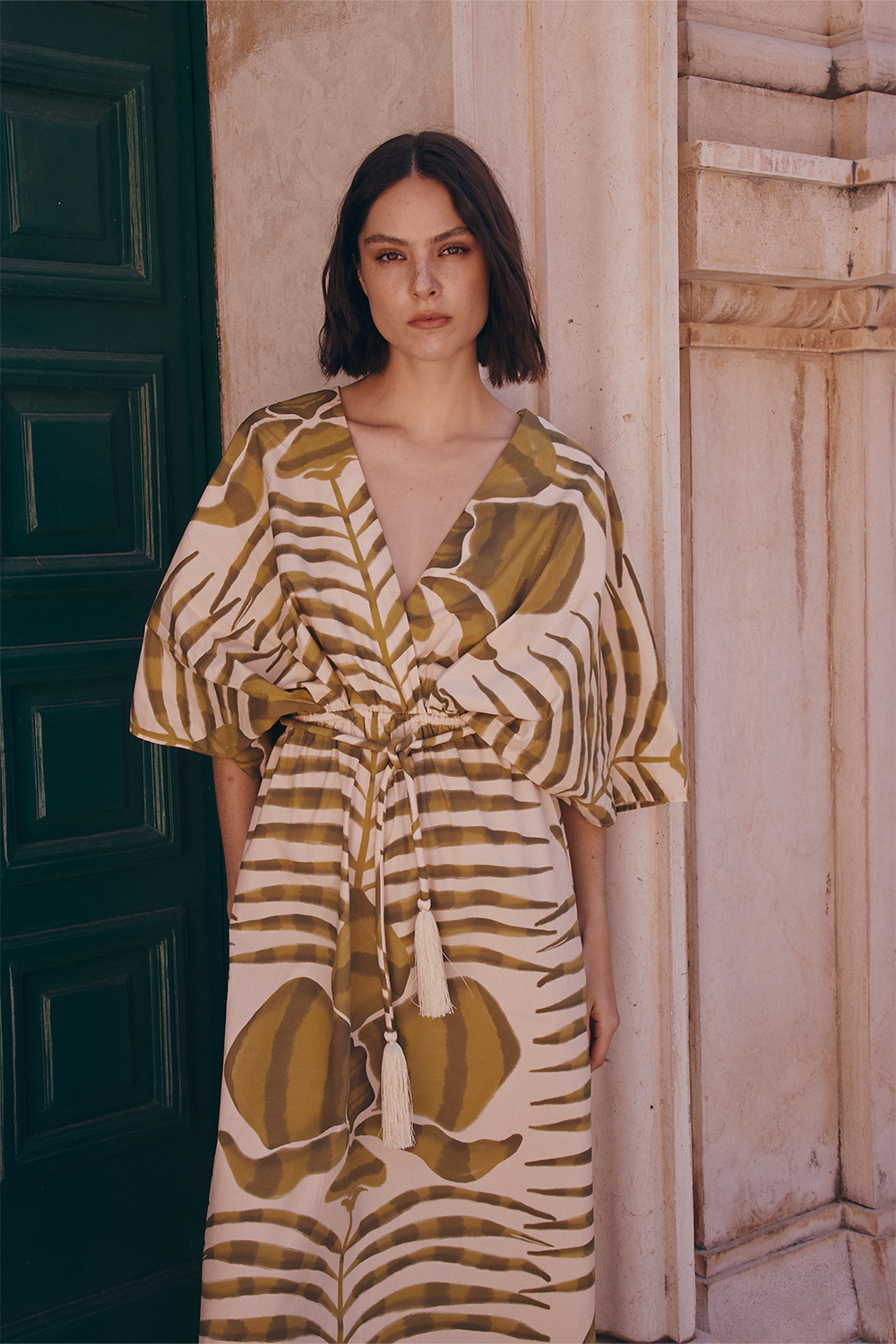 Vestido Rafaela Pistacho Estampado
