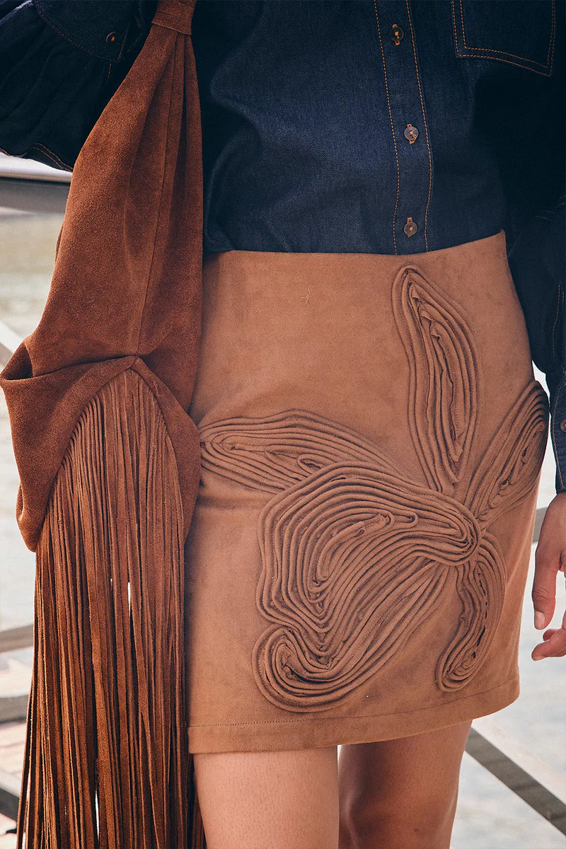 Mini Falda April Camel