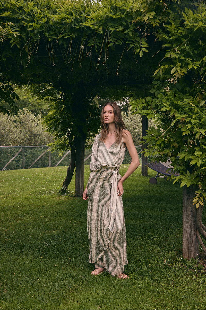 Vestido Naira verde sage