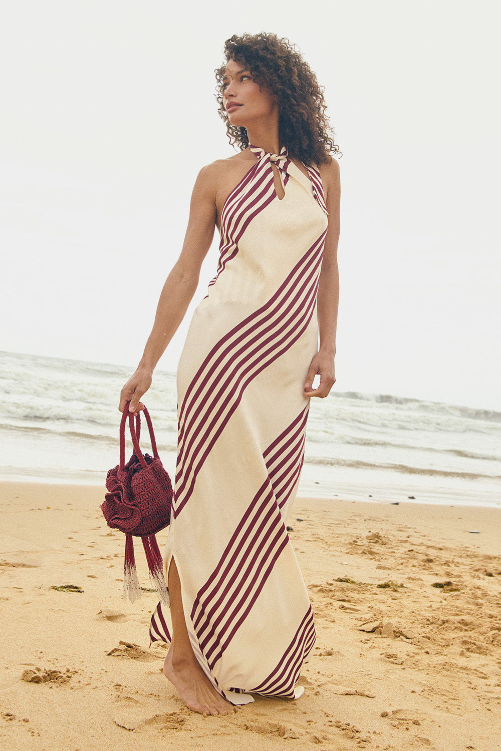VESTIDO FILOSOFIA DEL ARTE IVORY BURGUNDY