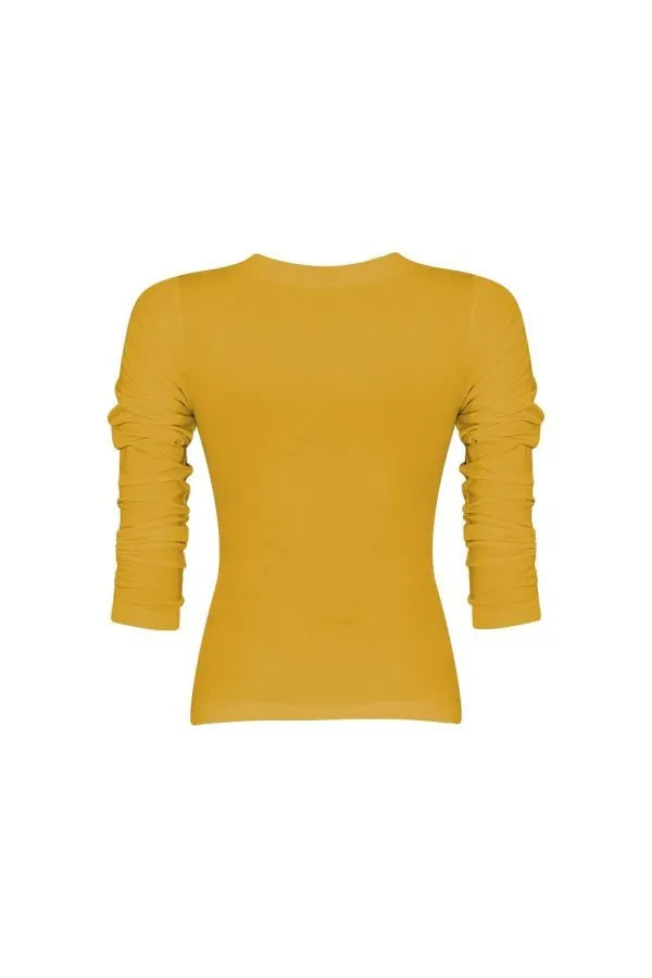 Camiseta Almas Entrelazadas mostaza