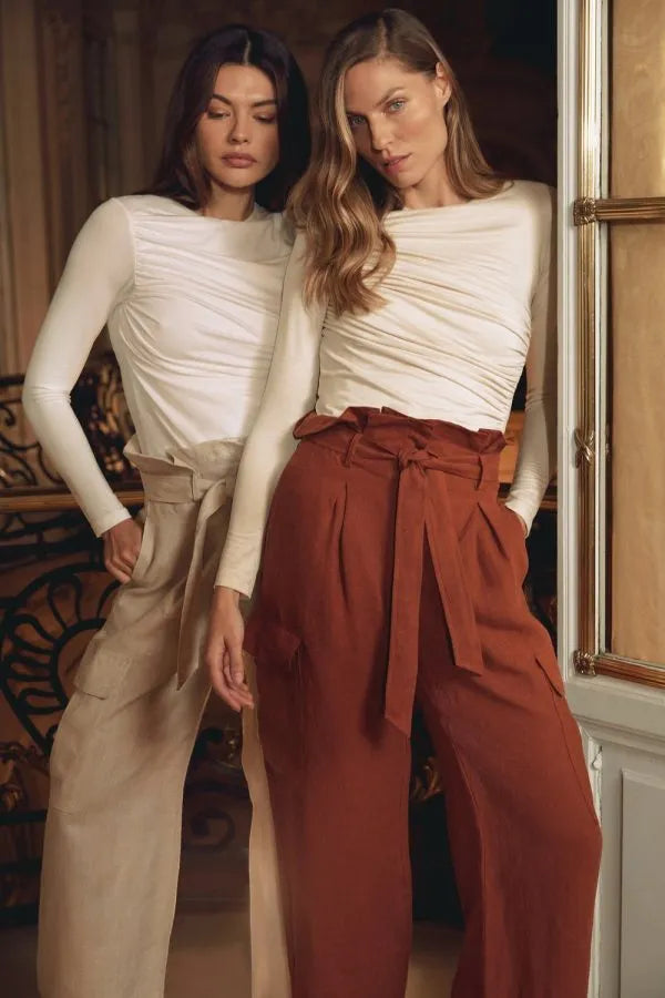 Pantalón monocromía del mar caramelo