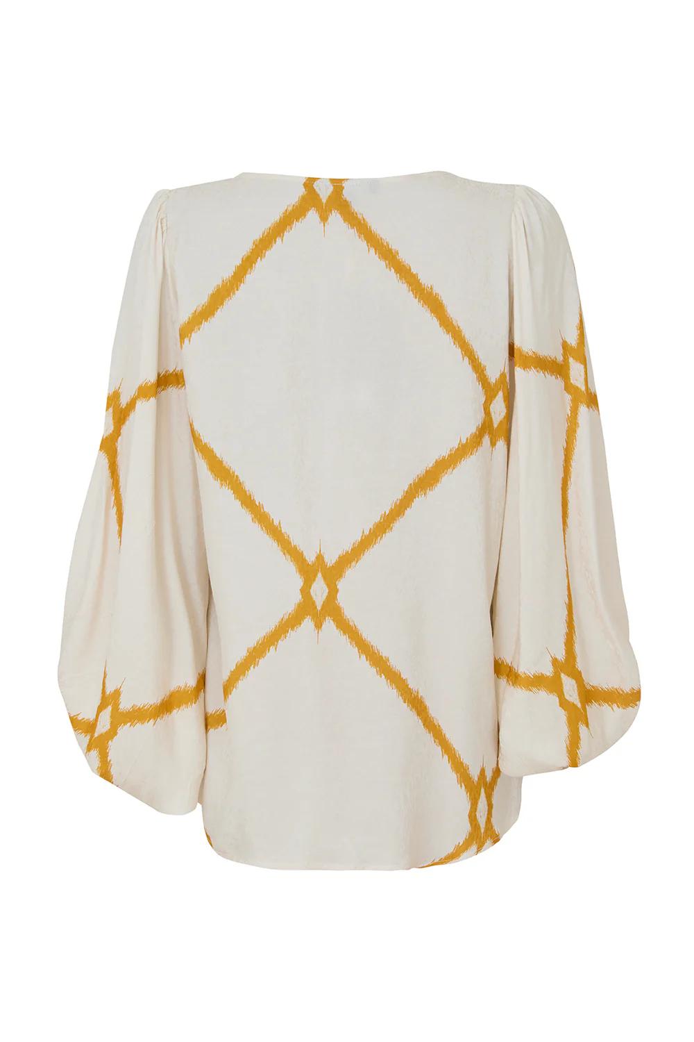 Blusa Arle Rombos Mostaza