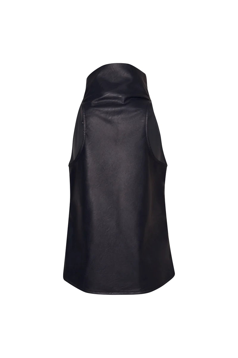 Blusa Noche de Lirios Azul Navy Cuerina