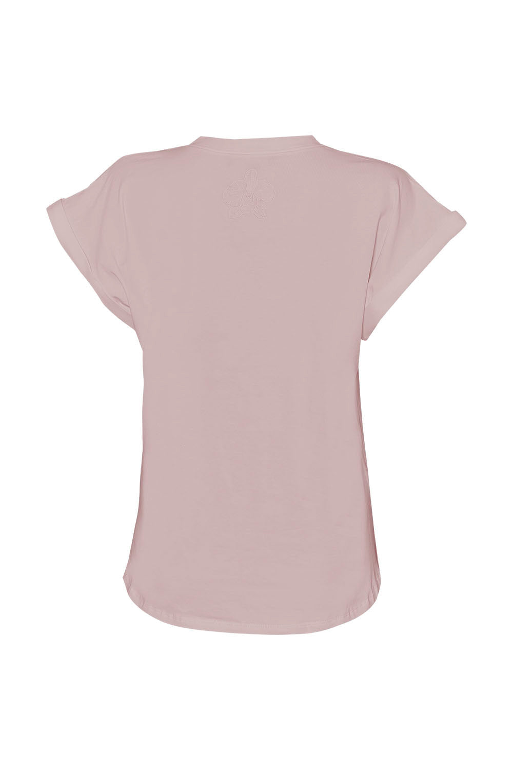 Camiseta petalos de papel nude