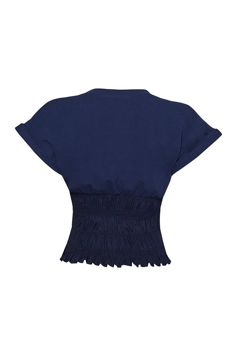 Camiseta Florecer Azul Navy