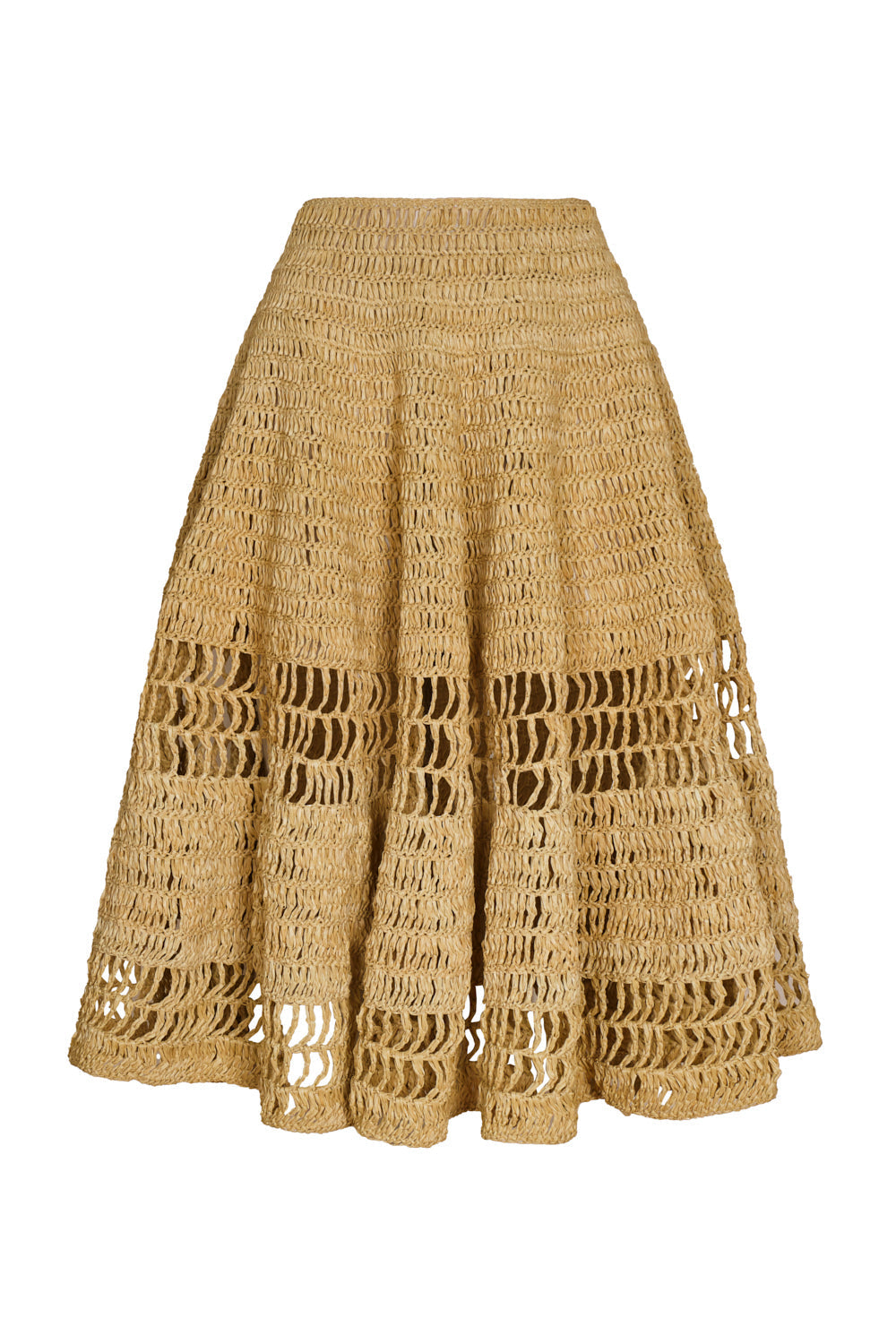 Falda Macondo Crema Raffia