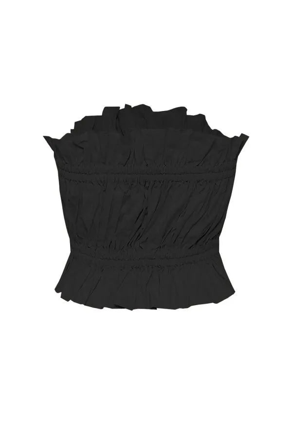 Crop Top Castellana Mia negro