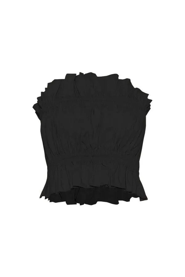 Crop Top Castellana Mia negro