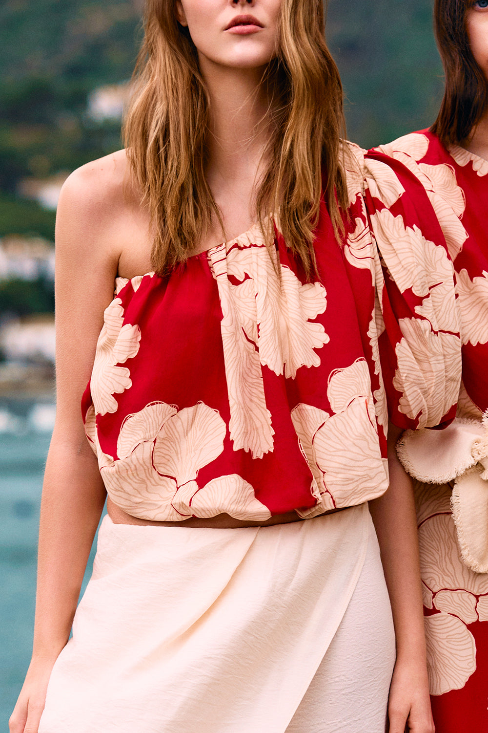 Crop top Arrecife Rojo natural