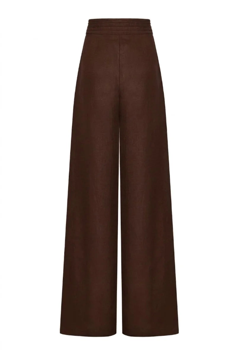 PANTALON BURGOS BORDADO CAFÉ