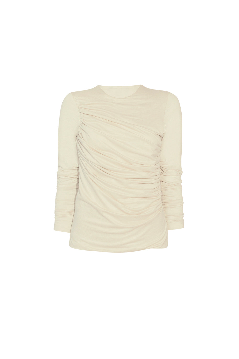 Camiseta hilos invisibles beige