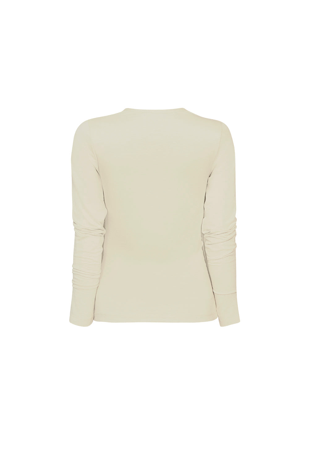 Camiseta hilos invisibles beige